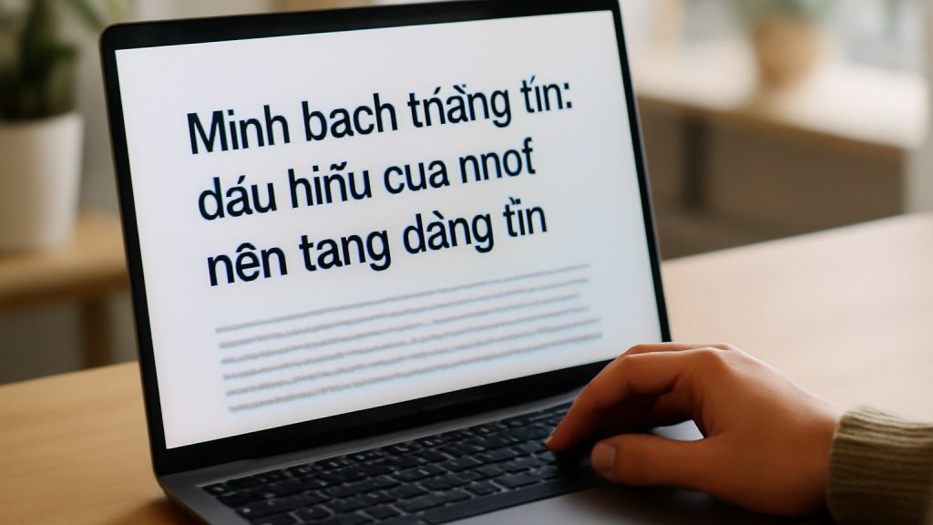 Minh họa: 1) Minh bạch thông tin: dấu hiệu của một nền tảng đáng tin