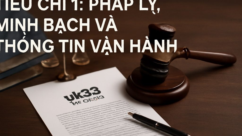 Tiêu chí 1: Pháp lý, minh bạch và thông tin vận hành Minh họa: Tiêu chí 1: Pháp lý, minh bạch và thông tin vận hành